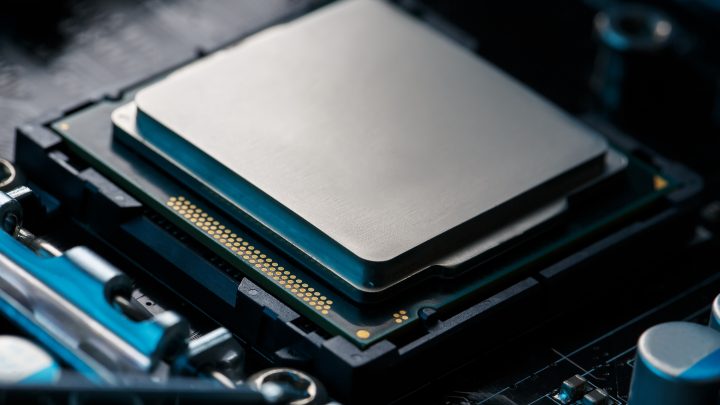 Close-up of CPU Chip Processor