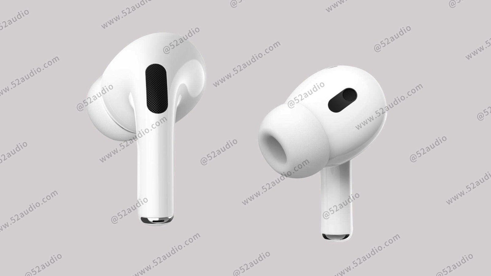 AirPods Pro 2 earbuds design render.