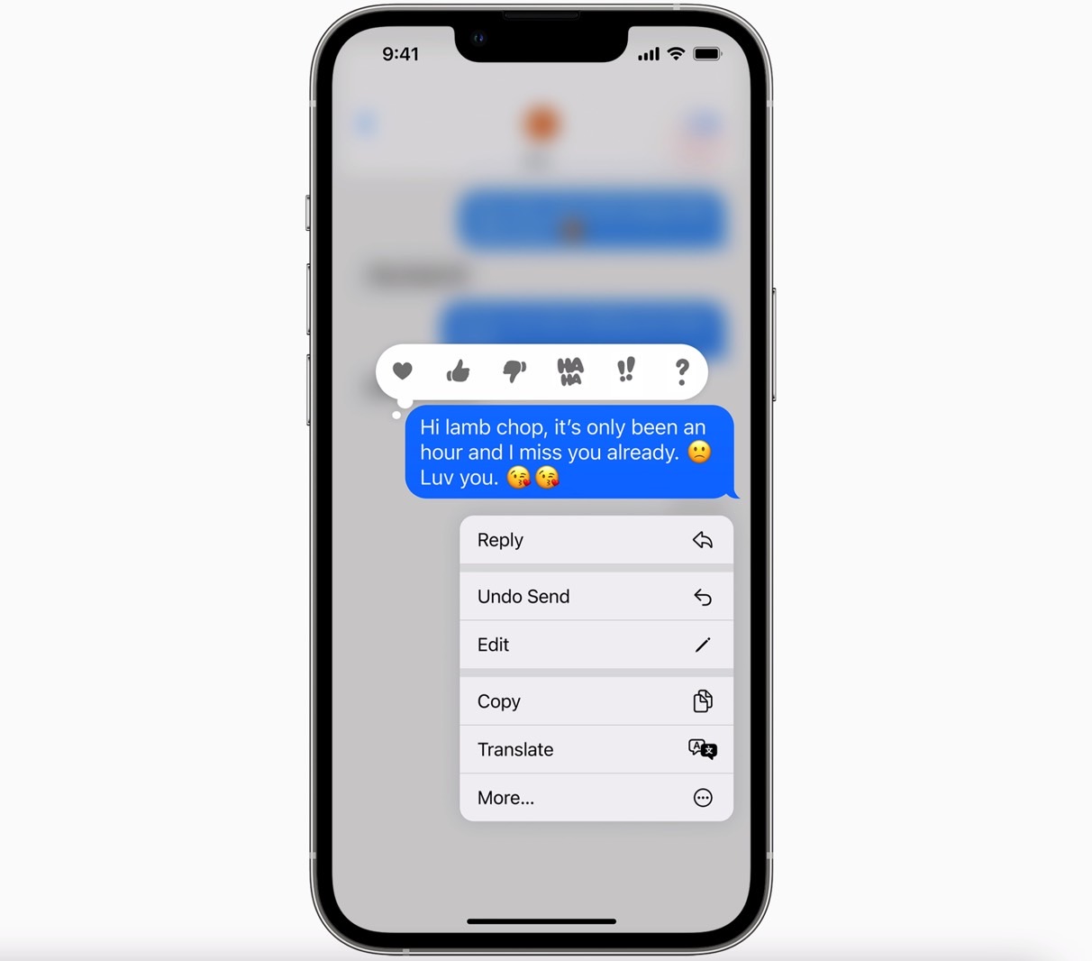 iMessags will show an Undo Send button on iPhones running iOS 16.