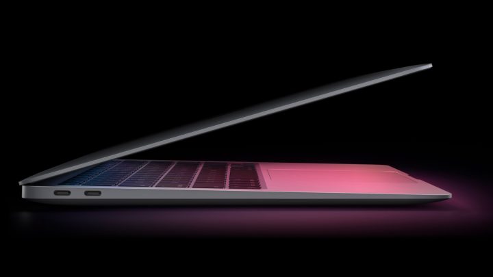 Apple MacBook Air laptop with a dark background