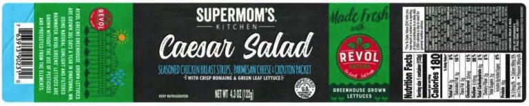 Northern Tier Bakery salad recall: Label example for Caesar Salad product.