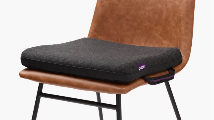 Purple's Royal Seat Cushion on a chair.