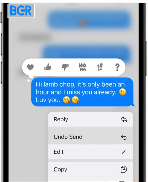 iOS 16 Undo Send feature in Messages.