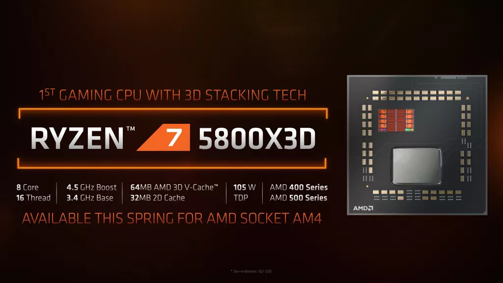 AMD ryzen 7 5800x3d specs