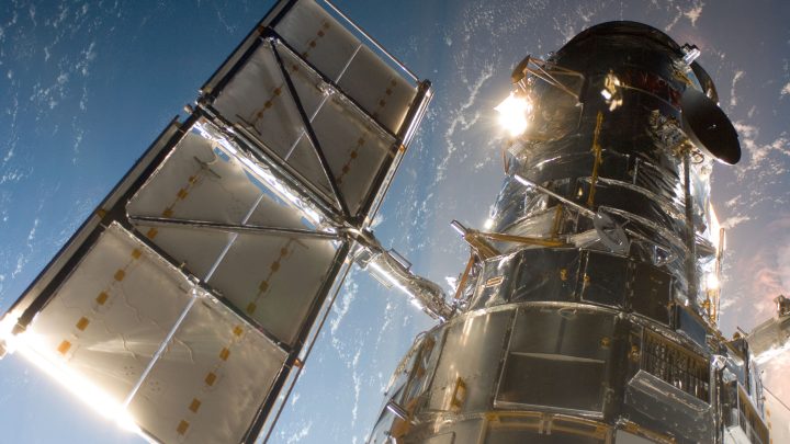 up close view of hubble telescope