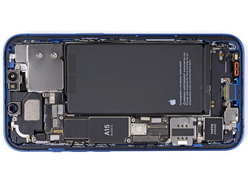 iPhone 13 battery design.