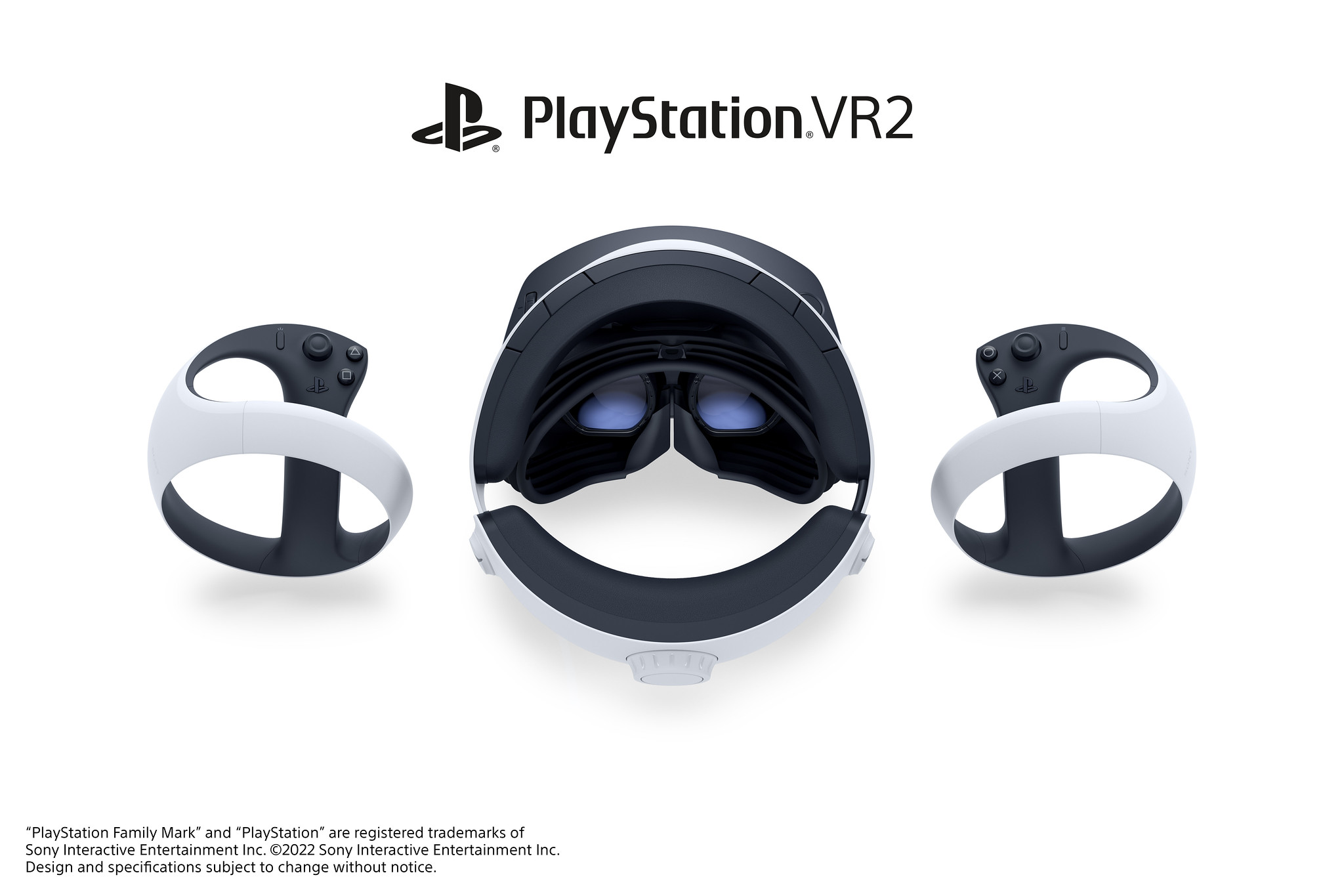 PlayStation VR2 headset and Sense controllers.
