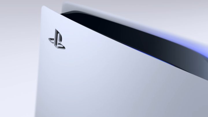 A close-up image of Sony's PlayStation 5 console