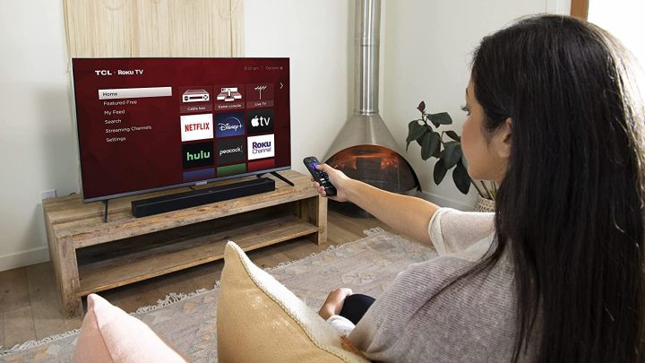 Showing how a TV can be set up with a soundbar